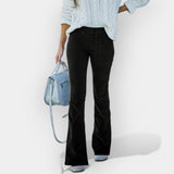 Visok pas hlače s širokimi hlačnicami