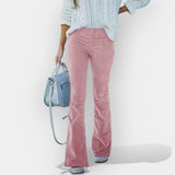 Visok pas hlače s širokimi hlačnicami